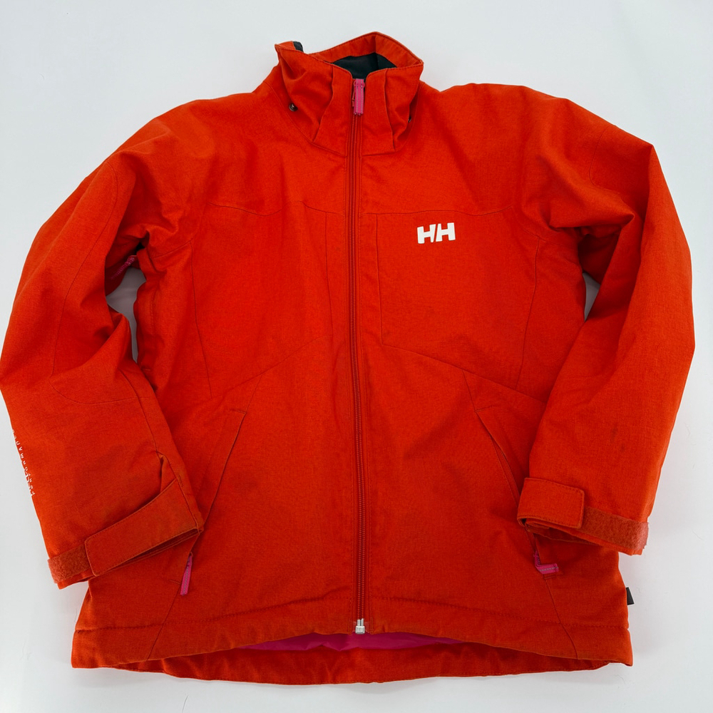 Helly Hansen winter Jacket Orange Kids Size 12 with Pink Lining